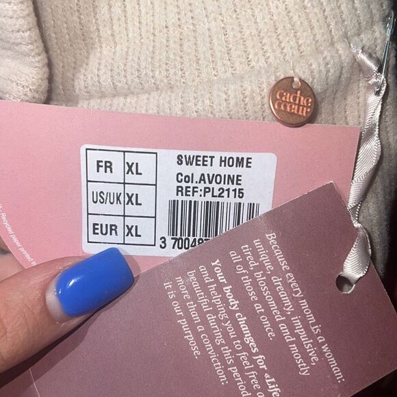 Cache Coeur NWT sweet home maternity lounge pants in oat size XL Joggers - Picture 6 of 6